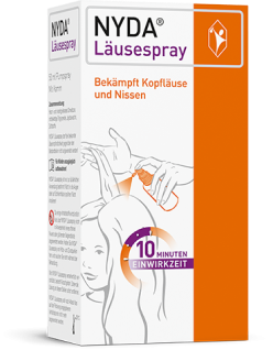 Verpackung des NYDA® Läusesprays.